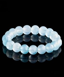 Blue Crystal Bracelet – Water Element Energy Stone for Wisdom, Calm & Mental Clarity