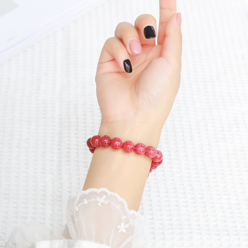 Cherry Blossom Rain Rose Quartz Bracelet For Women - Image 3