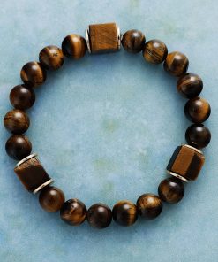 Retro Natural Stone Elastic Handmade Beaded Bracelet