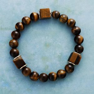 Retro Natural Stone Elastic Handmade Beaded Bracelet