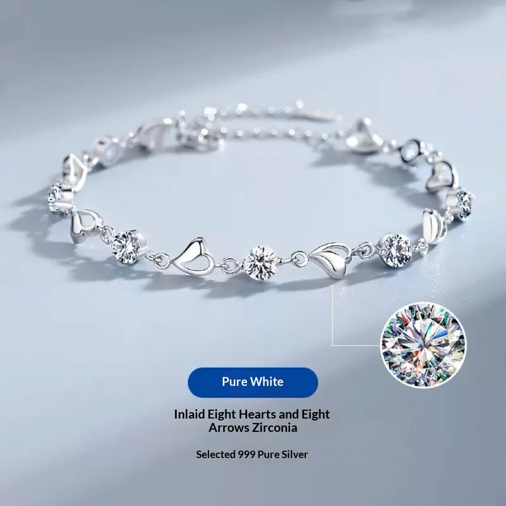 925 Sterling Silver Heart Of The Ocean Bracelet - Image 7