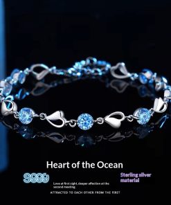 925 Sterling Silver Heart Of The Ocean Bracelet