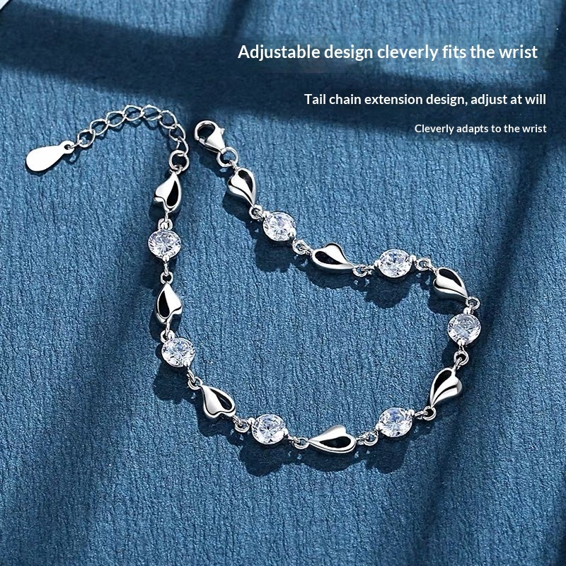 925 Sterling Silver Heart Of The Ocean Bracelet - Image 3