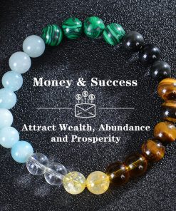 Bohemian Rainbow Stone Tiger Eye Crystal Bracelet